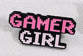 'Gamer girl' enamel pin