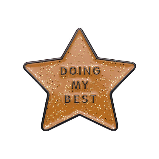 'Doing my best' enamel pin