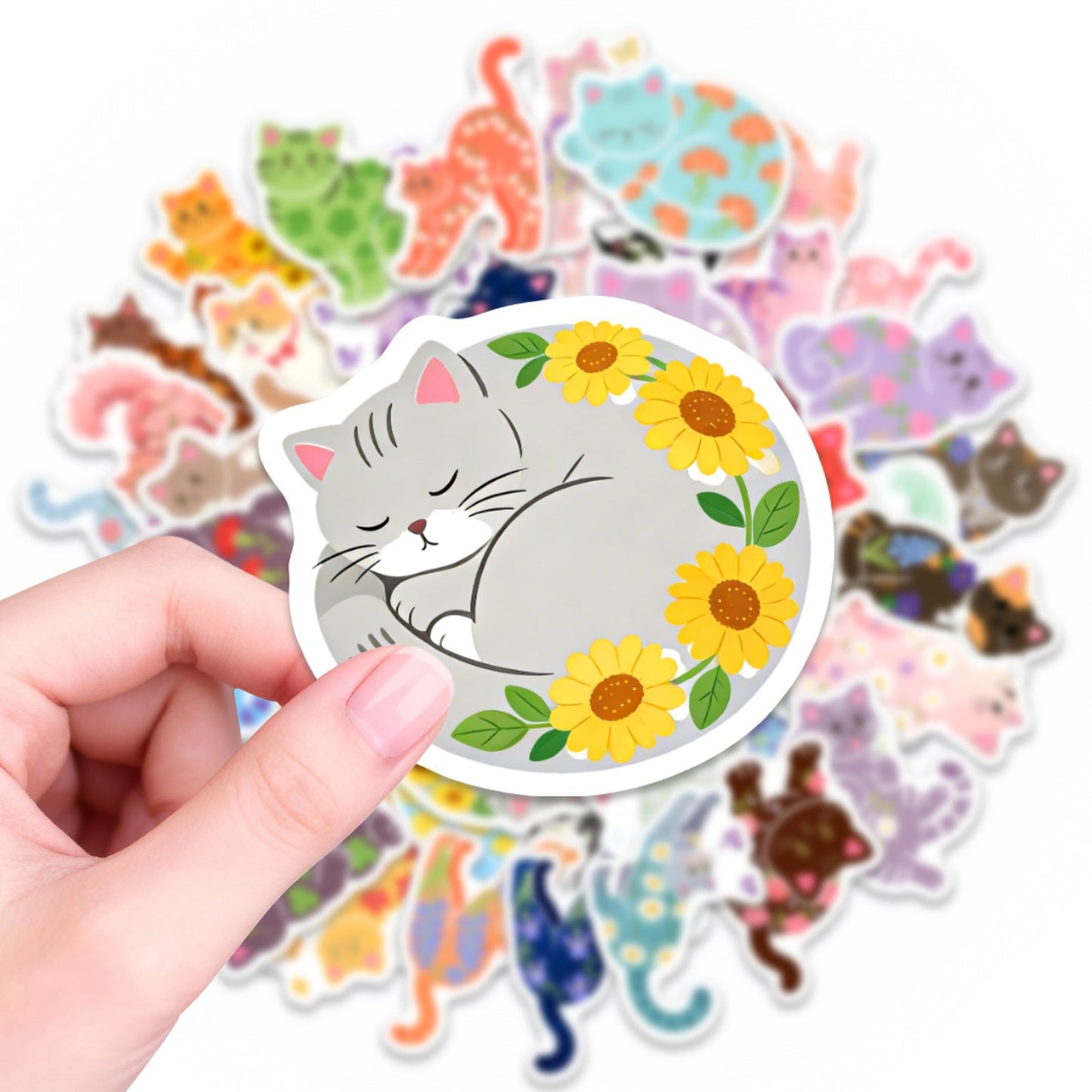 Sticker Pack - Flower Cats