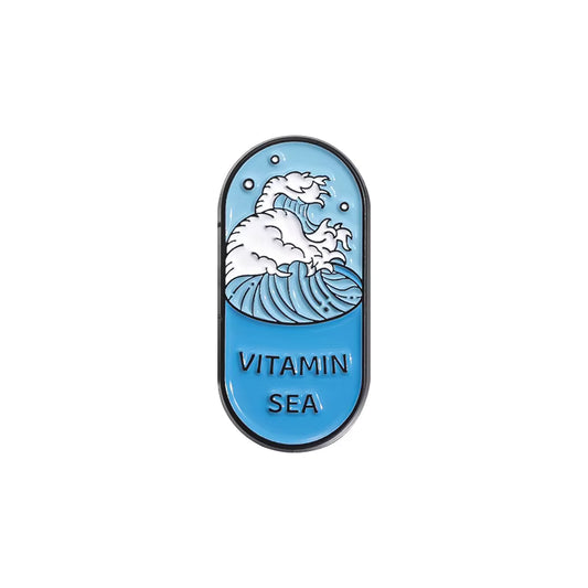 'Vitamin sea' enamel pin