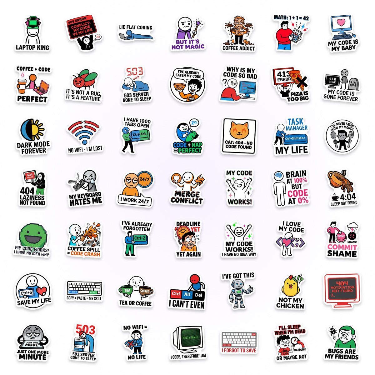 Sticker Programmer Cover Sticker Pack - Programmer – Jelly Metal