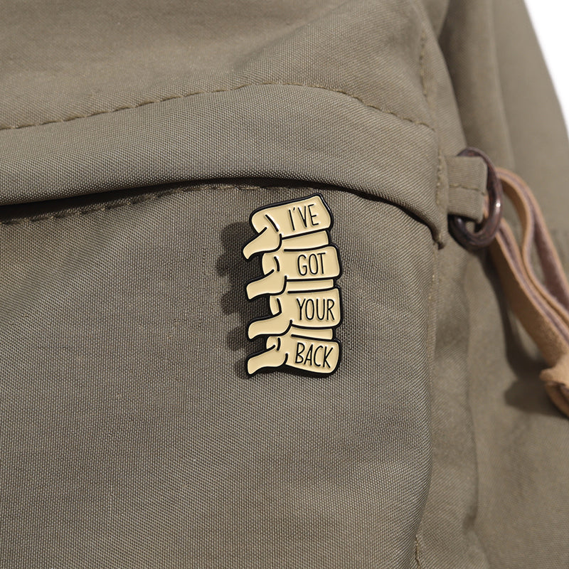 'I've got your back' enamel pin