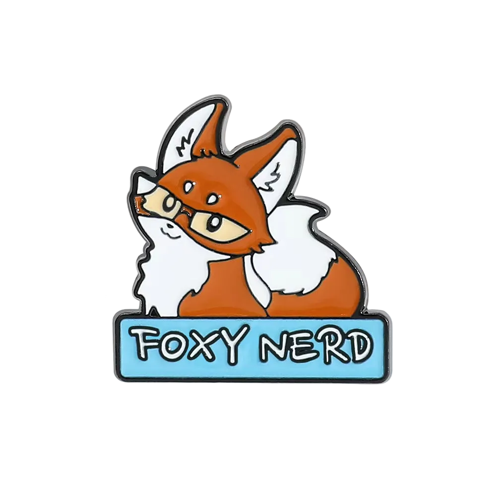 'Foxy Nerd' enamel pin