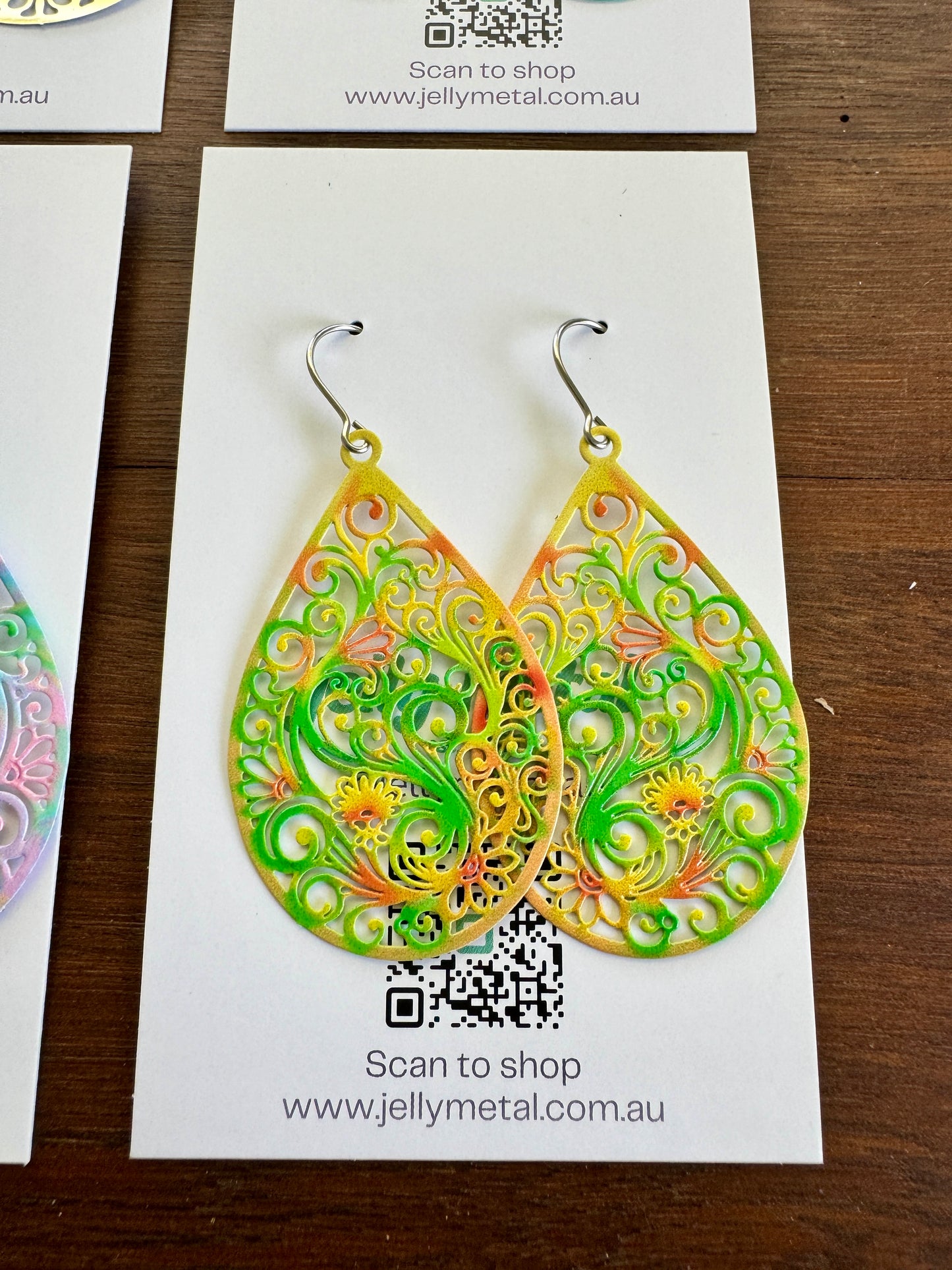 Earring pack #8 - rainbow teardrops
