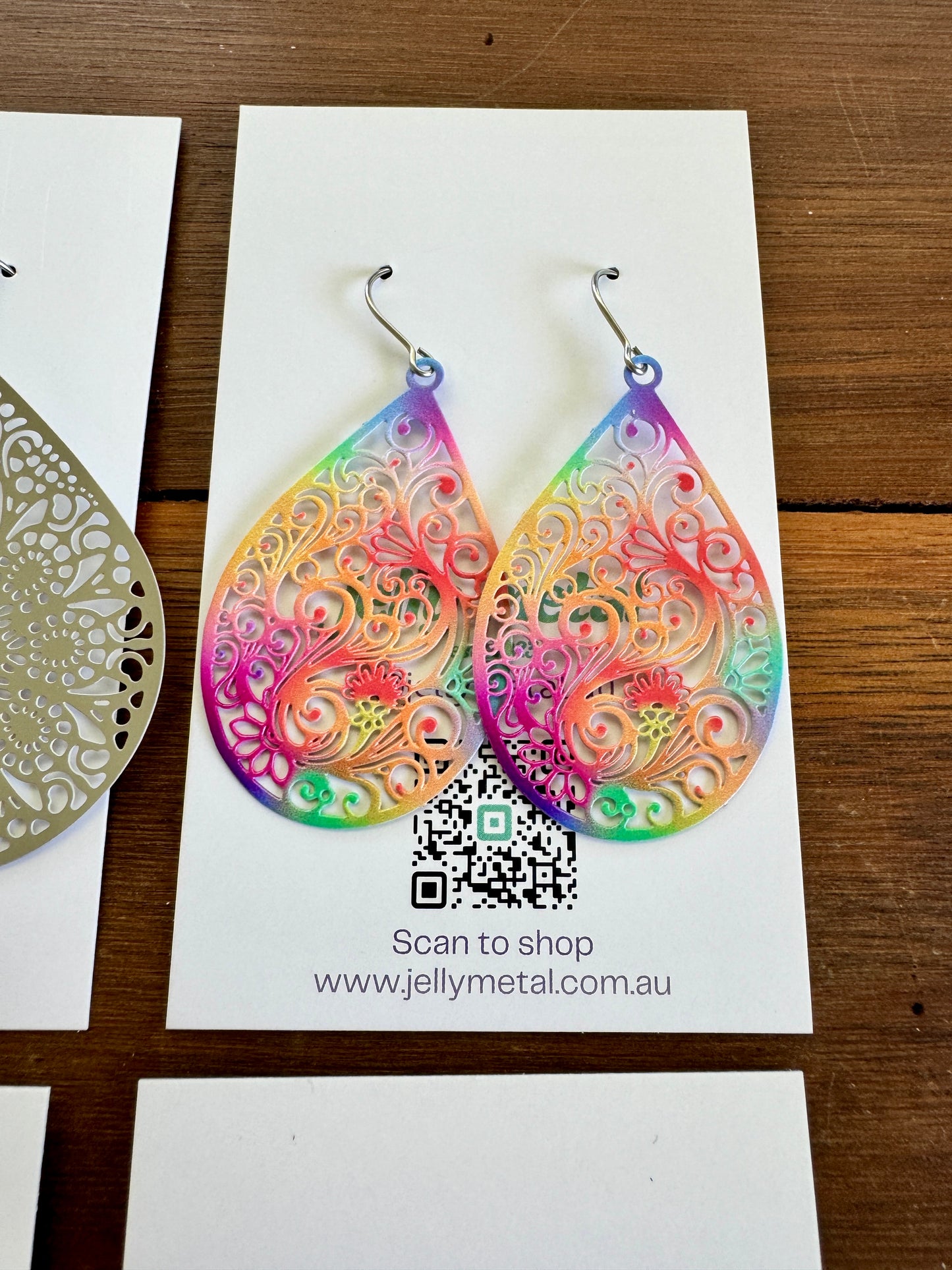 Earring pack #8 - rainbow teardrops
