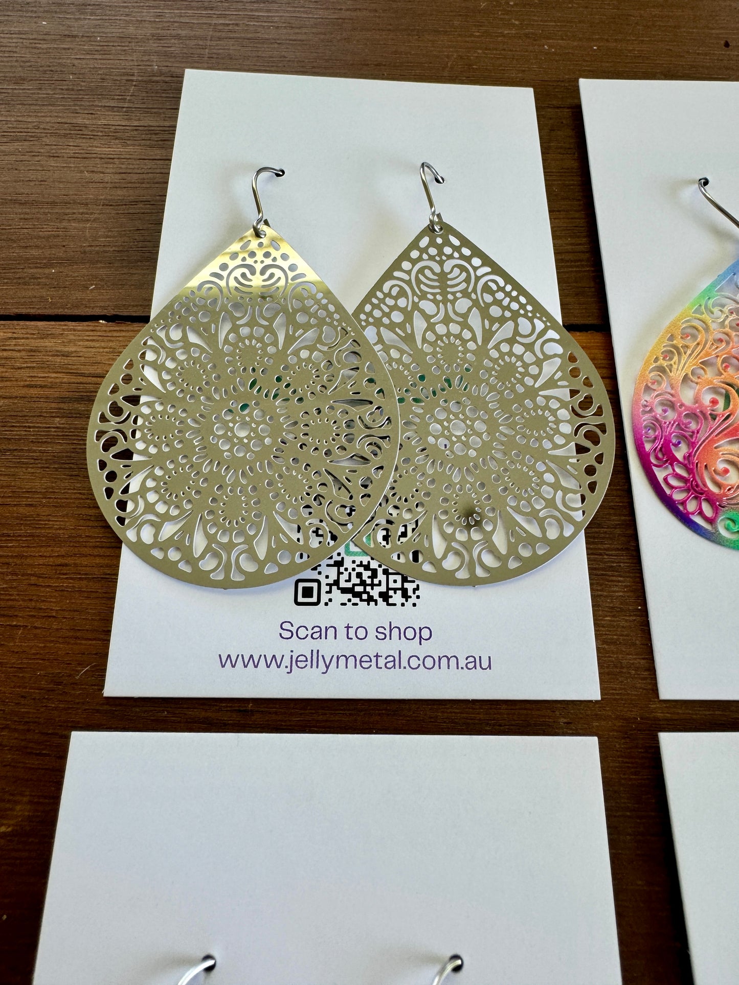 Earring pack #8 - rainbow teardrops