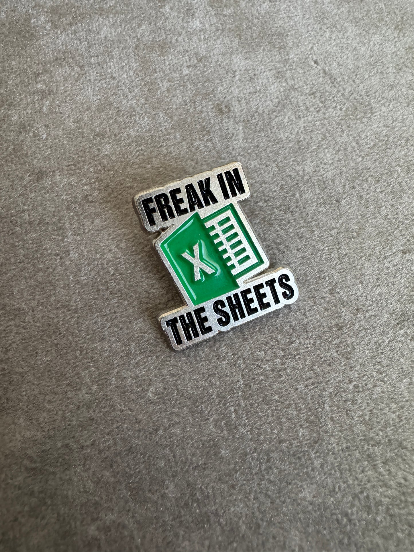Freak in the sheets enamel pin