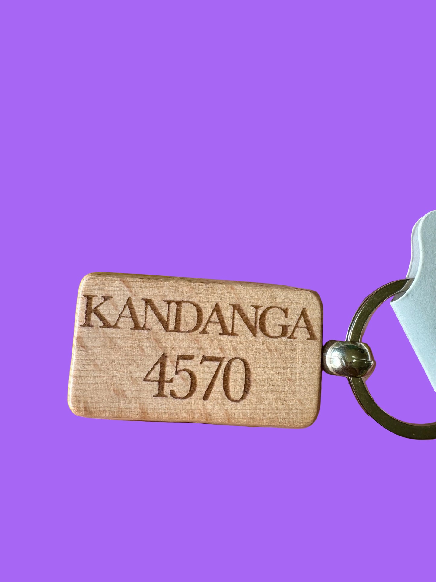 WHOLESALE 10 x Custom Laser Engraved Wooden Keyring – Town Name & Postcode