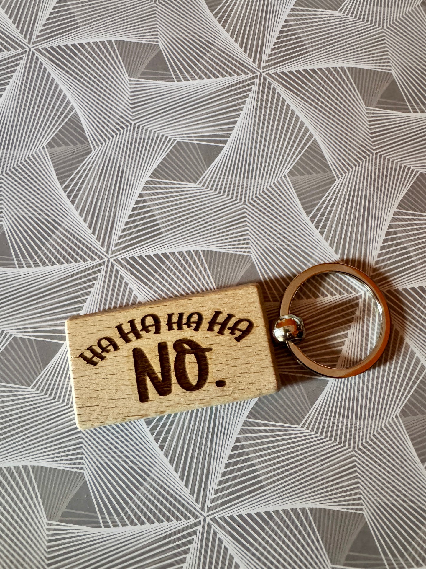 HaHaHaHa No. - Wooden Keyring