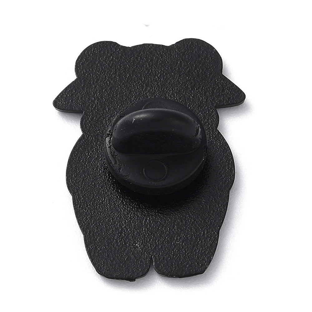 Panda heart enamel pin
