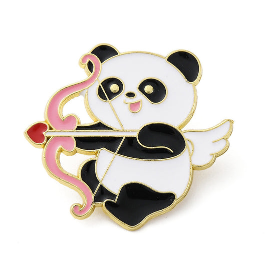 Panda cupid enamel pin