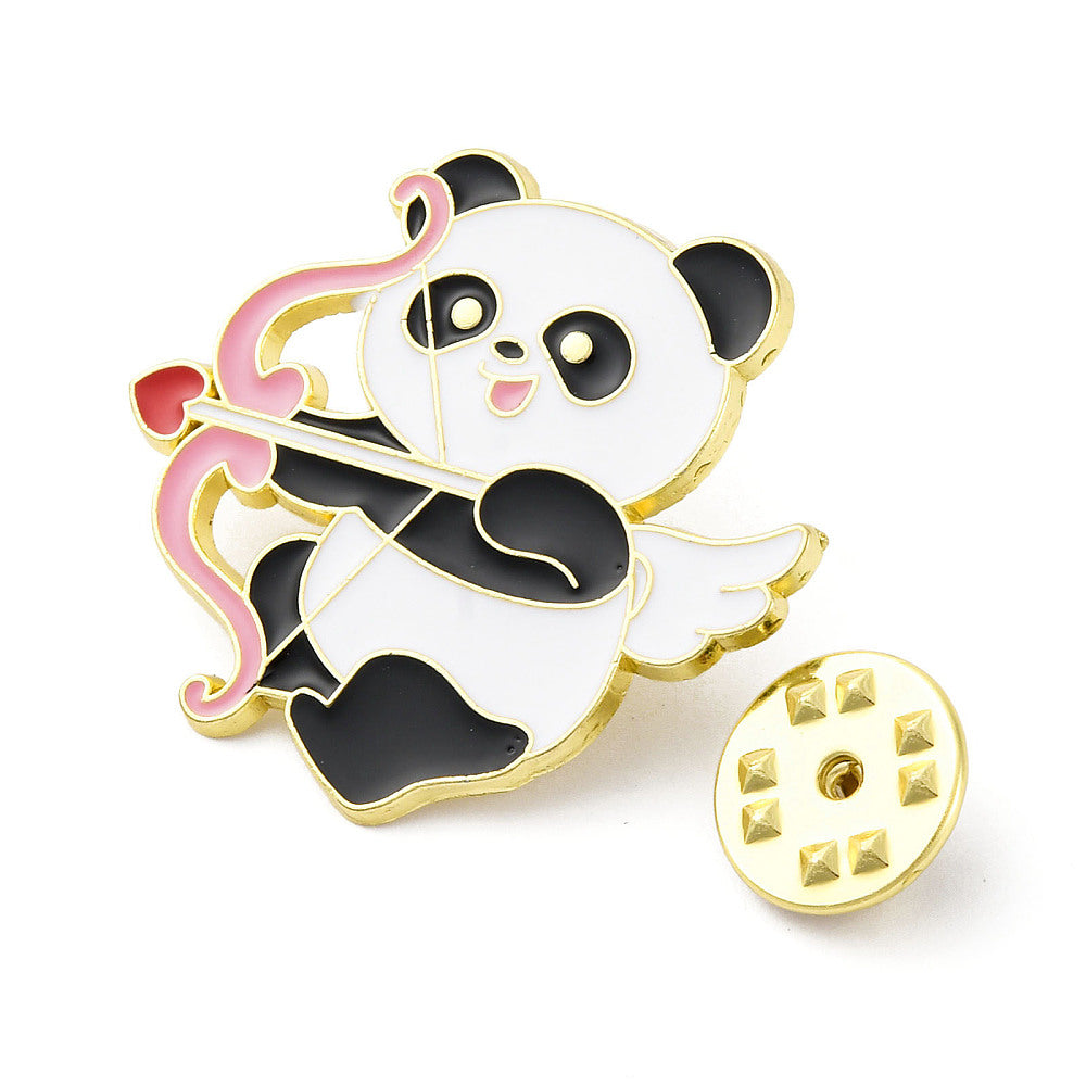 Panda cupid enamel pin