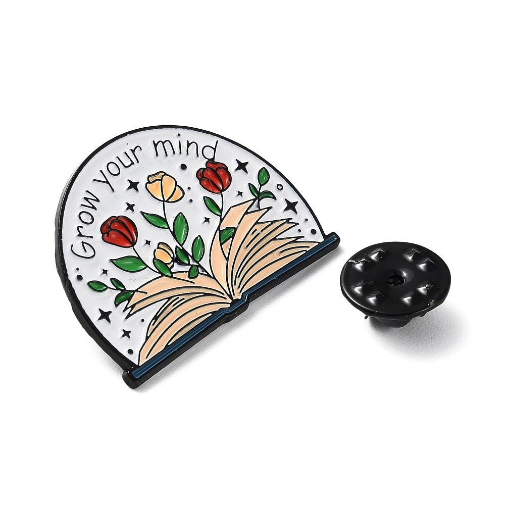 'Grow your mind' enamel pin