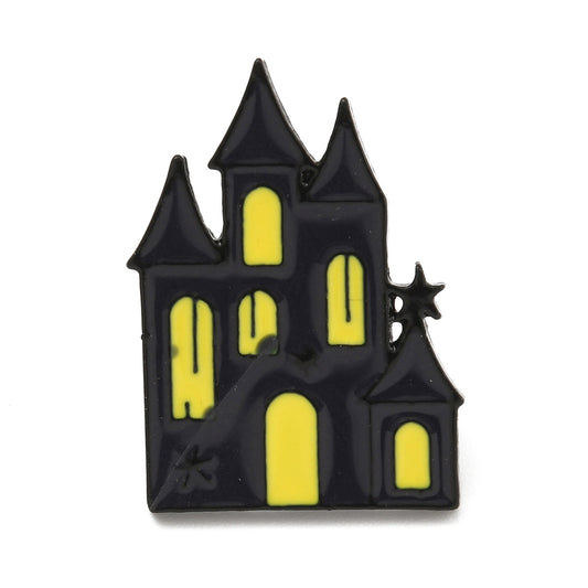 Haunted house enamel pin