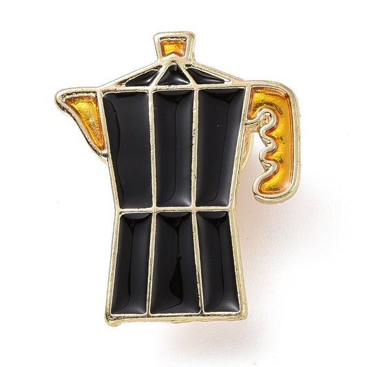 Italian moka pot enamel pin
