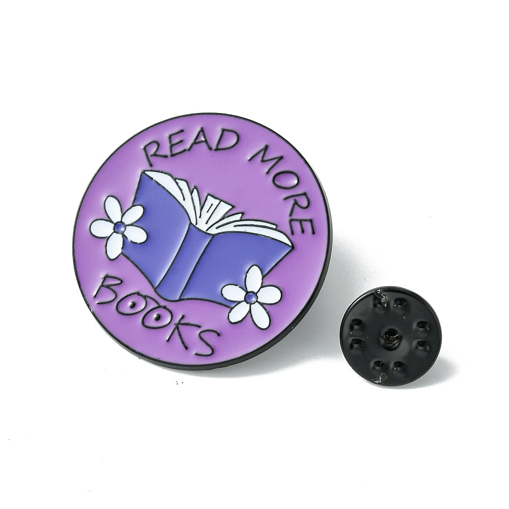 'Read more books' enamel pin