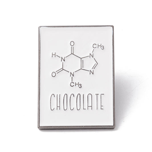 Chocolate molecular structure enamel pin