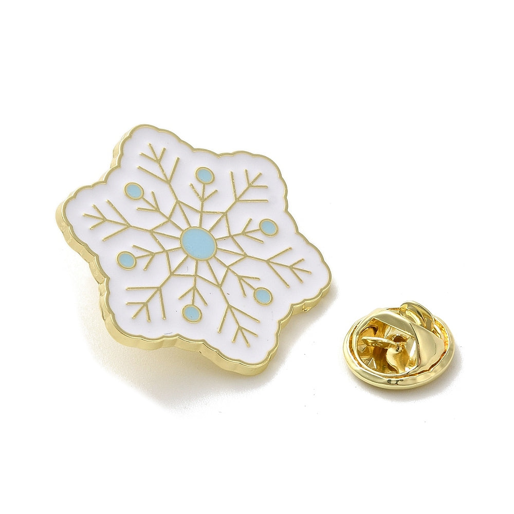 Snowflake enamel pin