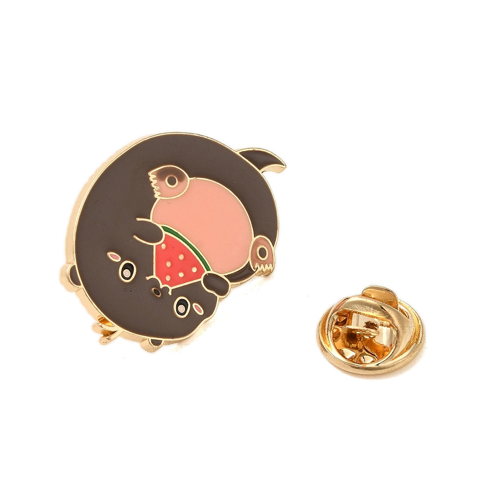 Brown otter enamel pin