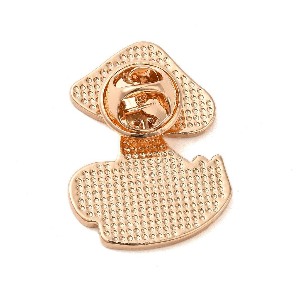 Red mushroom enamel pin