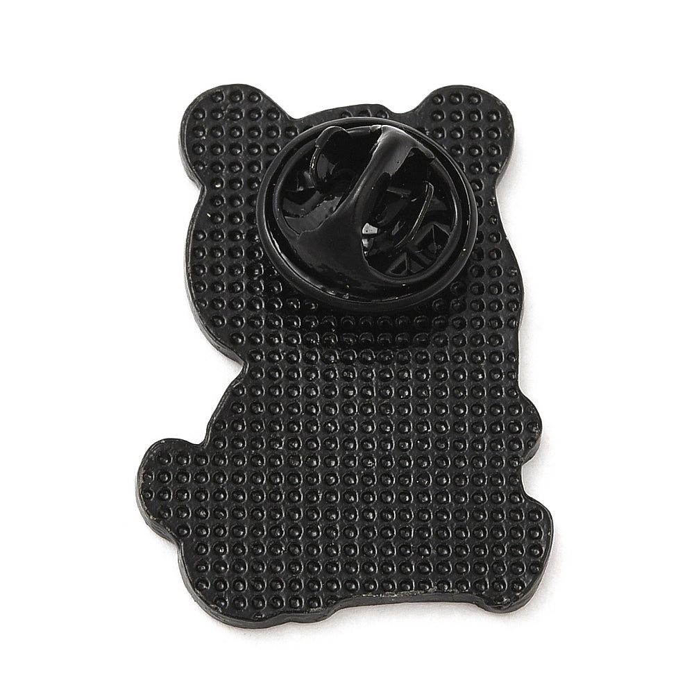 Panda reading a book enamel pin