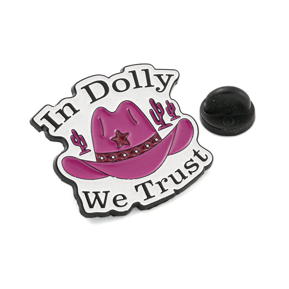 'In Dolly we trust' enamel pin