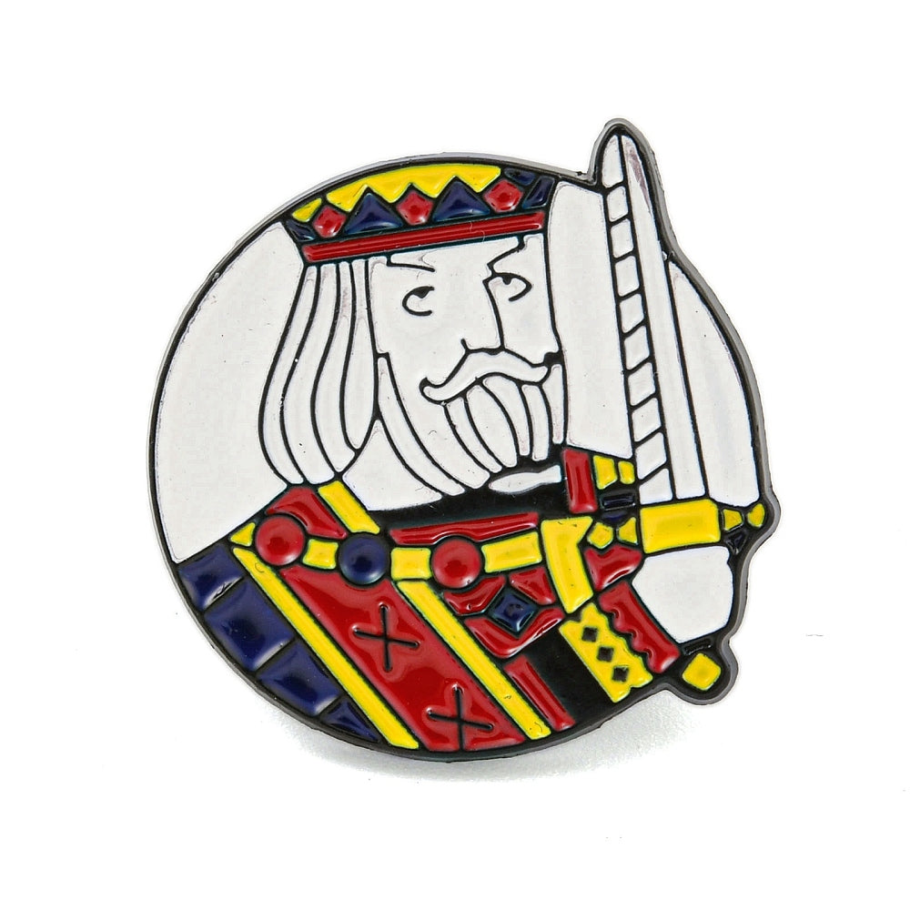 King of diamonds enamel pin