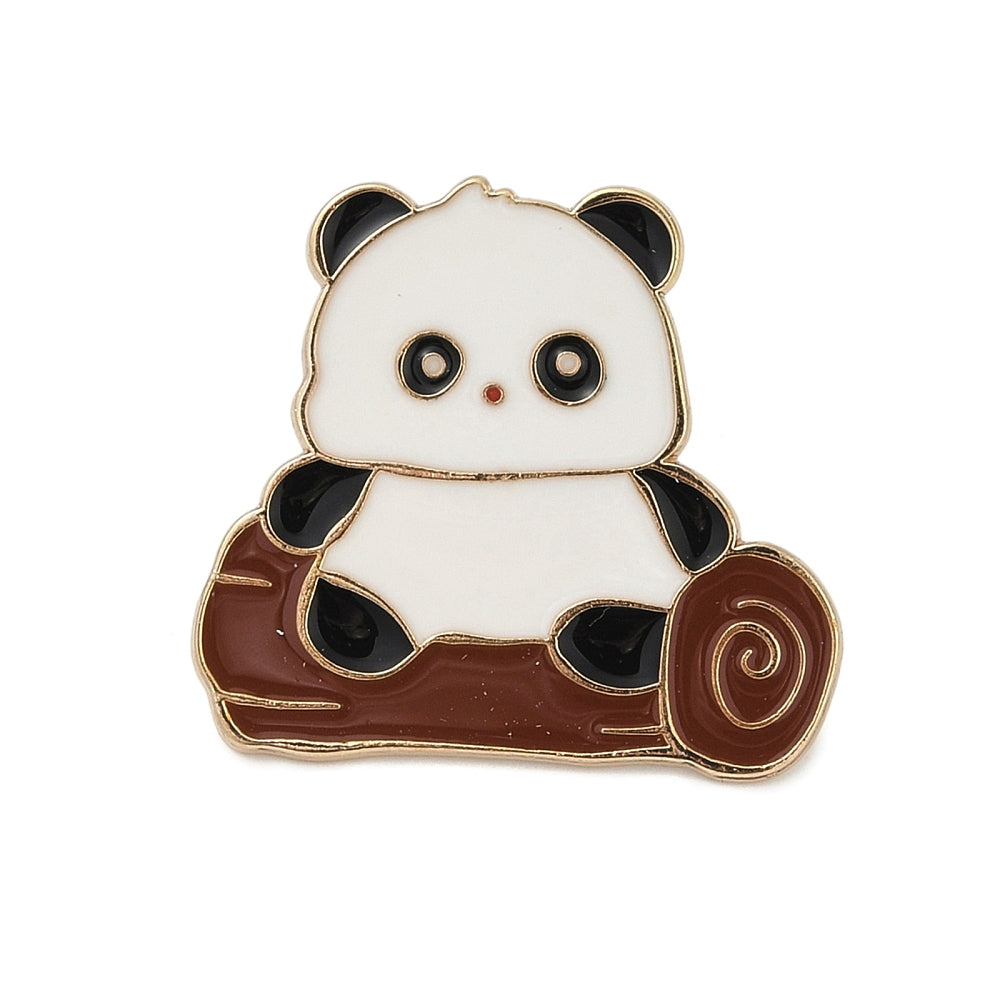 Panda sitting enamel pin