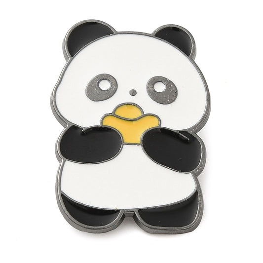 Panda pastry enamel pin
