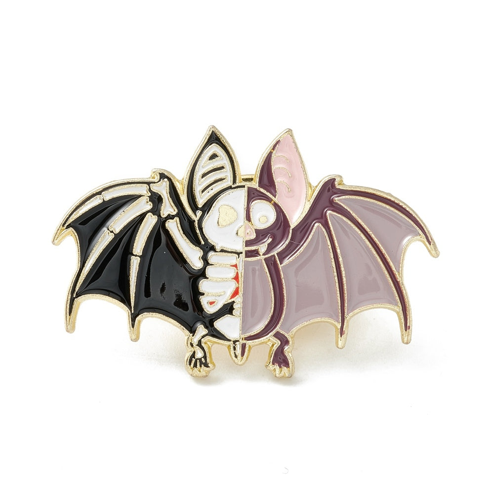 Skeleton bat enamel pin – Jelly Metal
