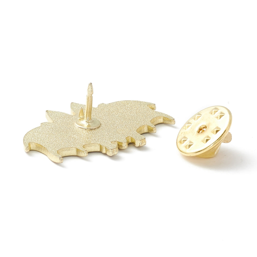 Skeleton bat enamel pin