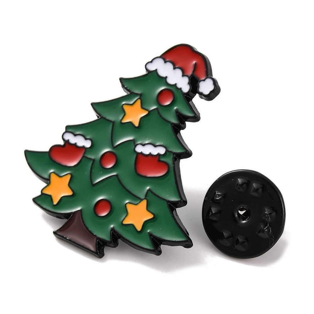 Christmas tree enamel pin