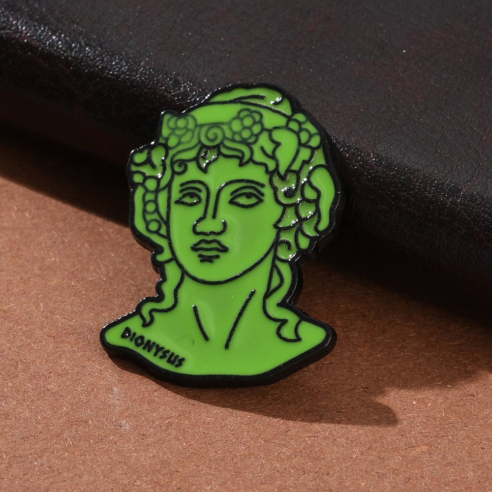 Mythologic Greek female figure enamel pin