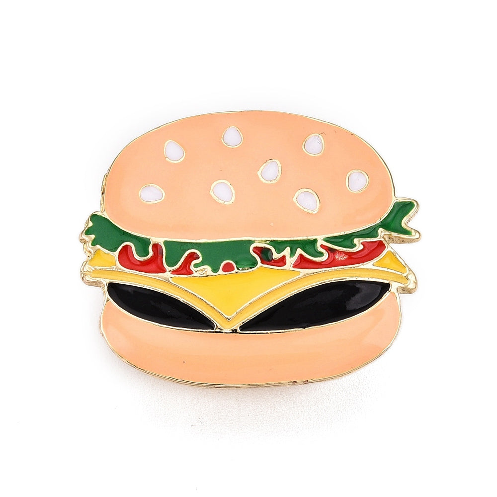 Cheese burger enamel pin – Jelly Metal