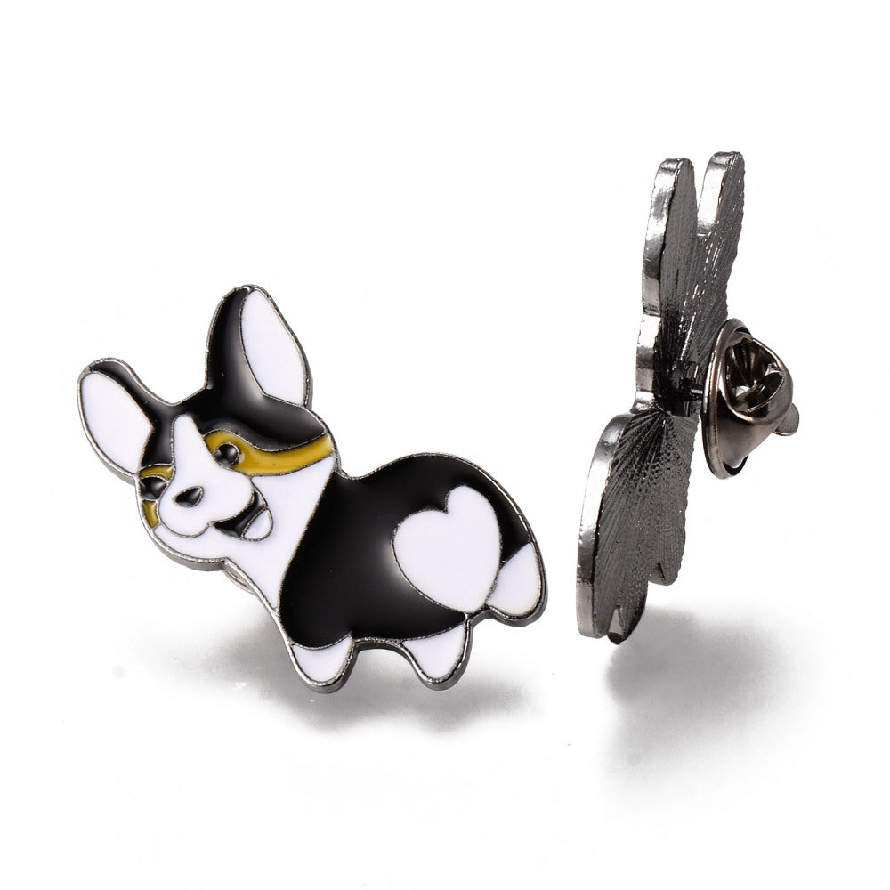 Corgi dog enamel pin