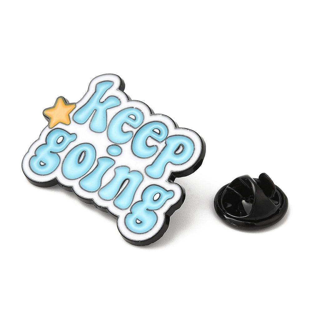 'Keep going' enamel pin