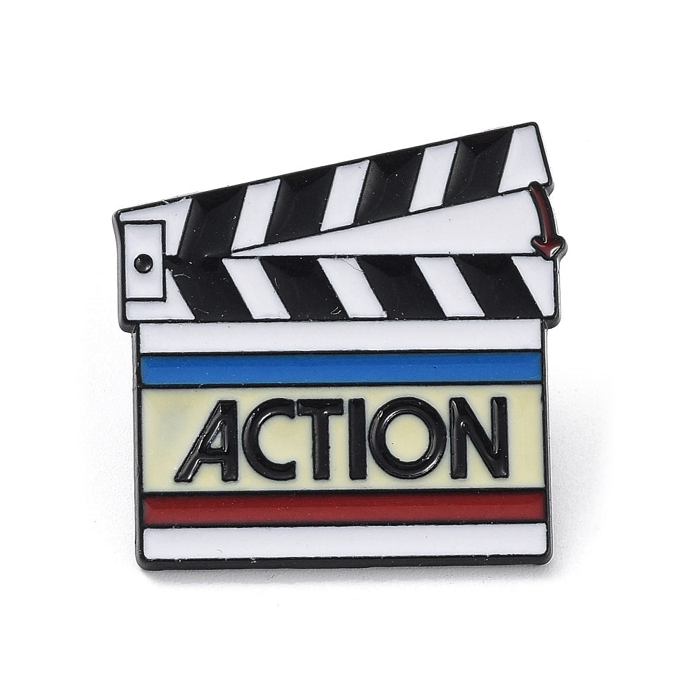 Action Board. Pin 'Action' clapper board enamel pin – Jelly Metal