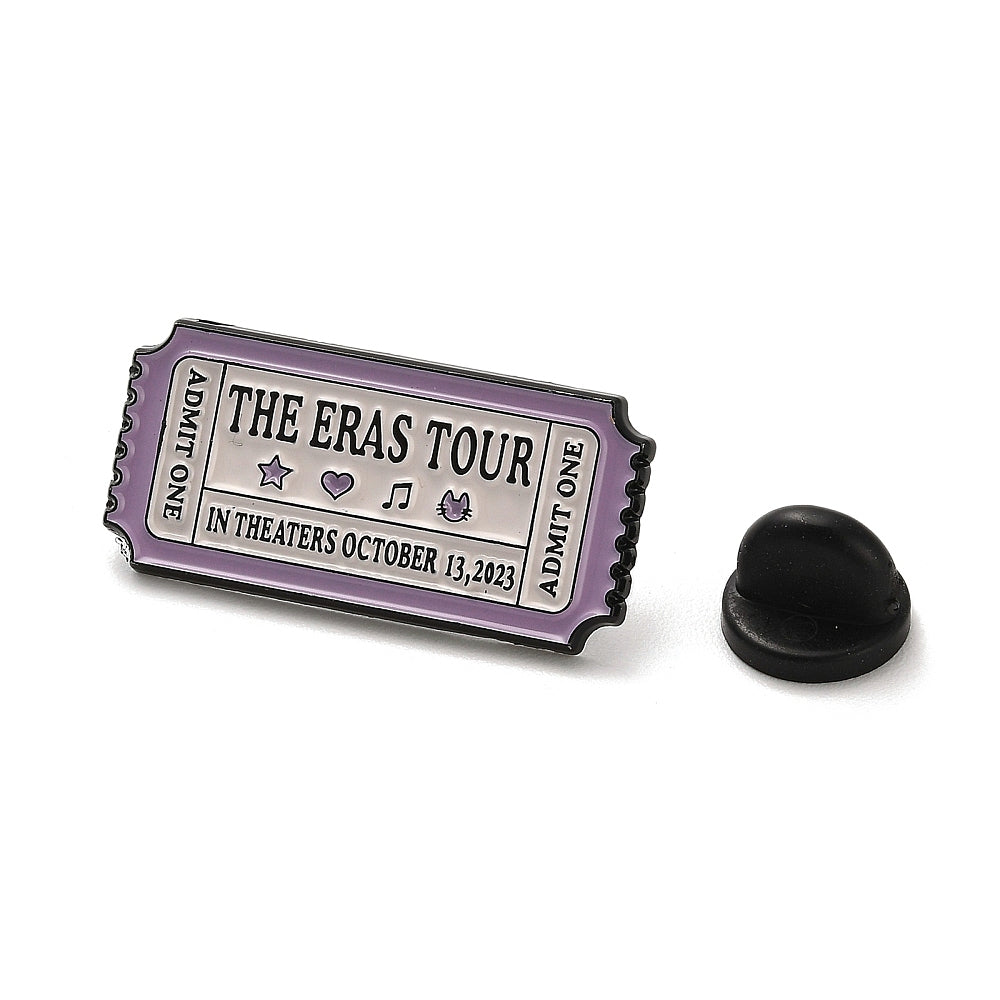 'The eras tour' ticket enamel pin