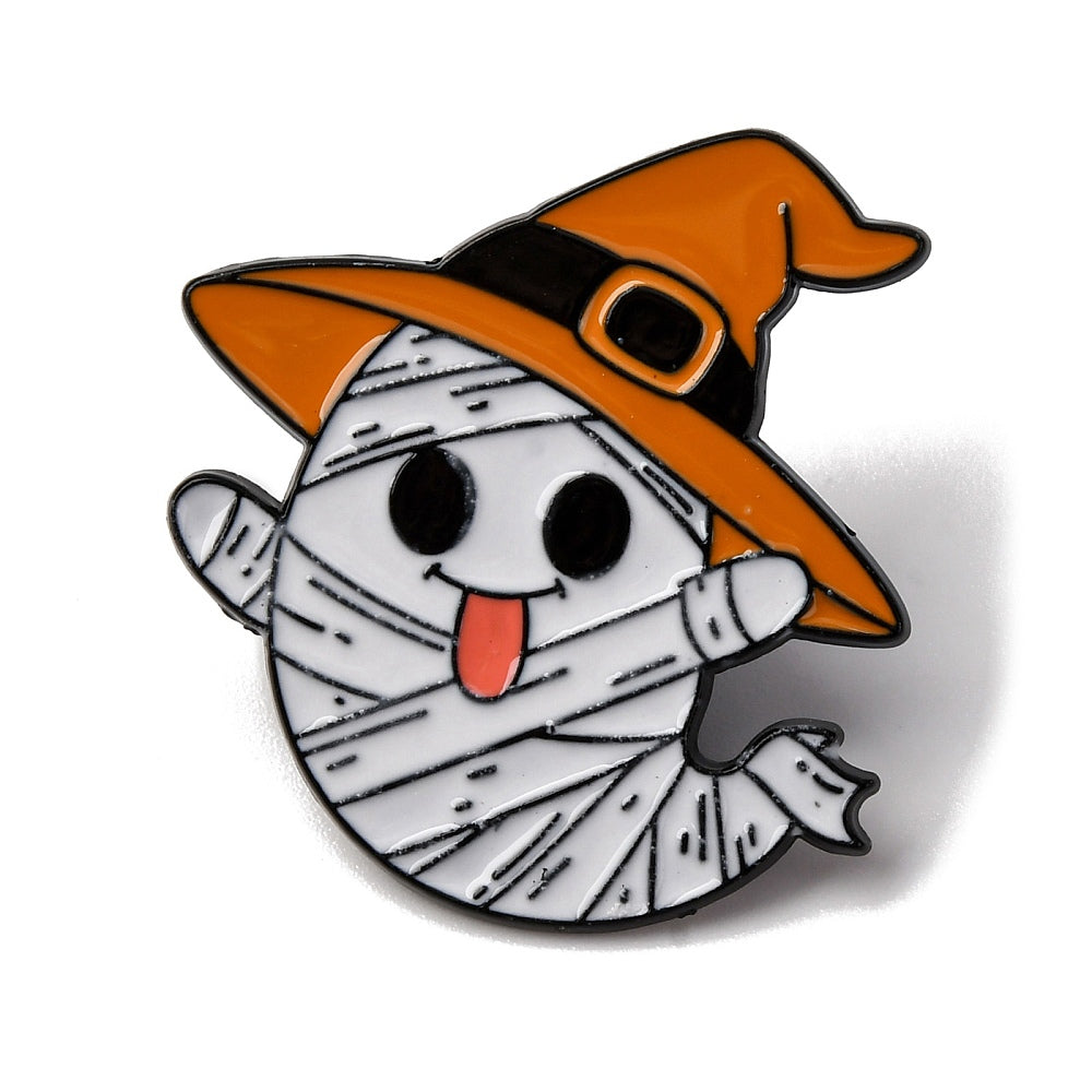 Mummy ghost enamel pin