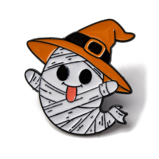Mummy ghost enamel pin