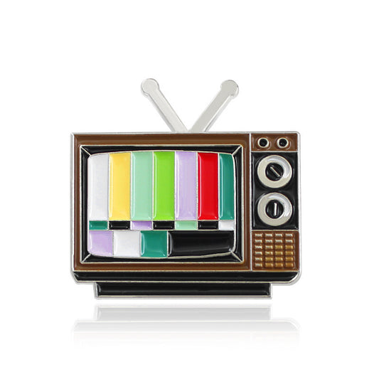 Television TV enamel pin
