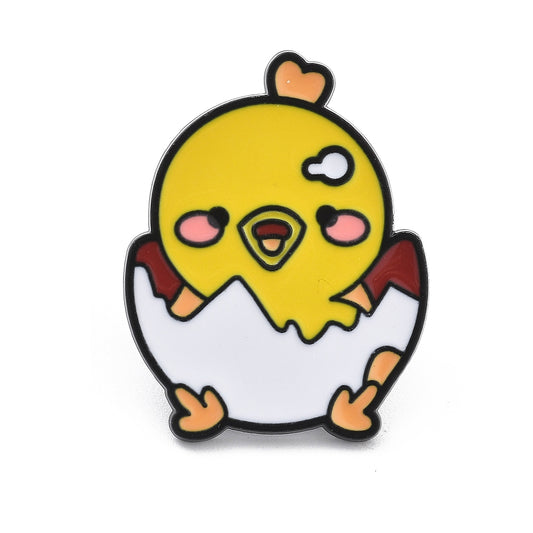 Hatching chick enamel pin