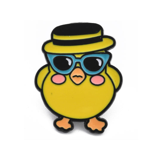 Cool chick enamel pin