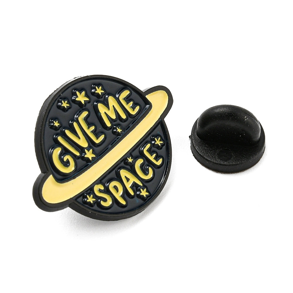 'Give me space' planet enamel pin