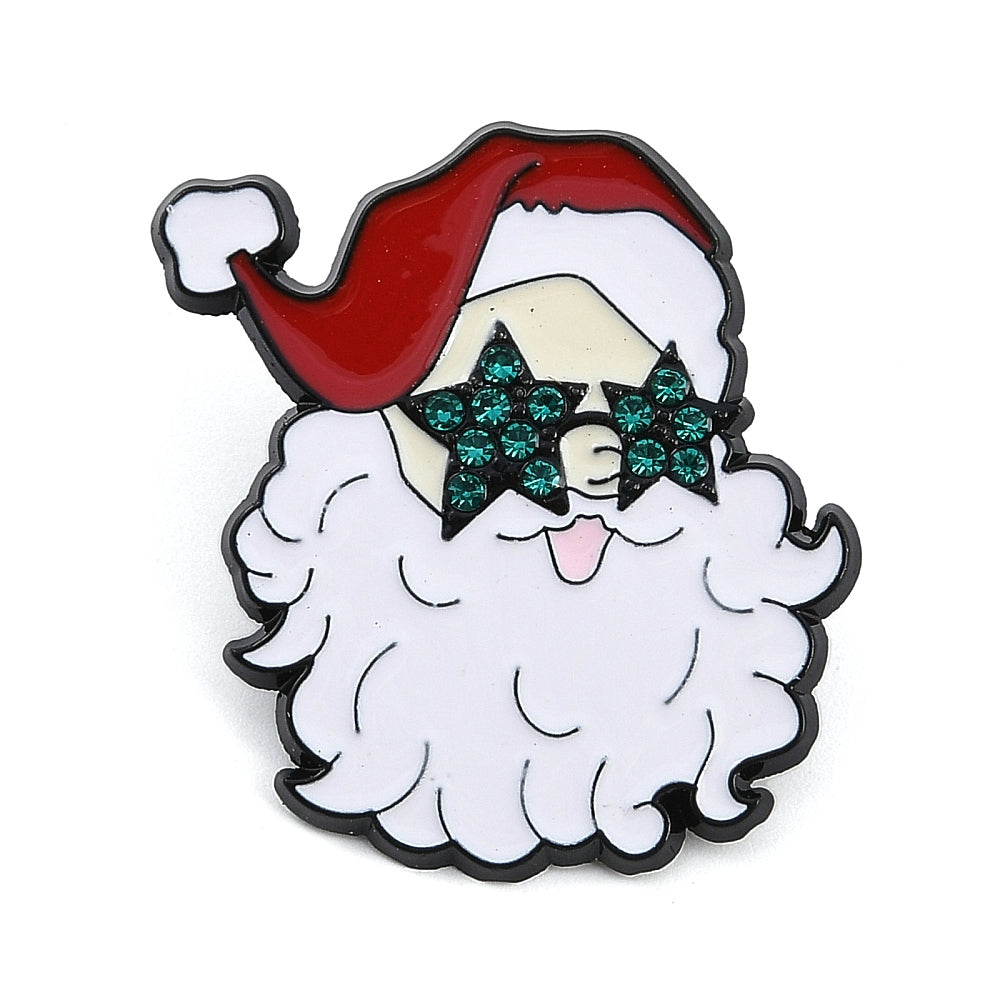 Christmas santa enamel pin