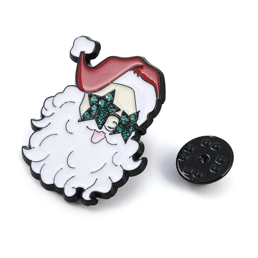 Christmas santa enamel pin