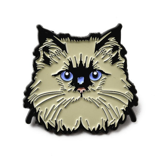 Ragdoll cat enamel pin