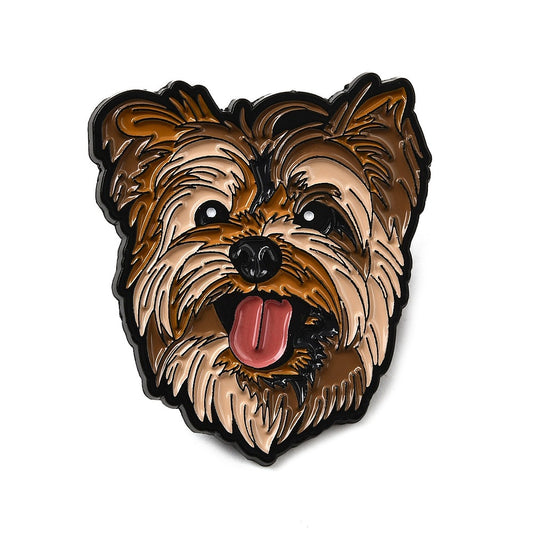 Yorkshire terrier dog enamel pin