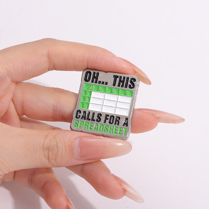 Oh this calls for a spreadsheet enamel pin