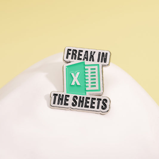 Freak in the sheets enamel pin